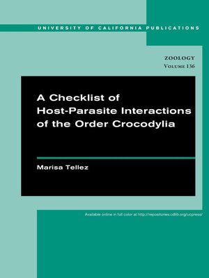 cover image of A Checklist of Host-Parasite Interactions of the Order Crocodylia